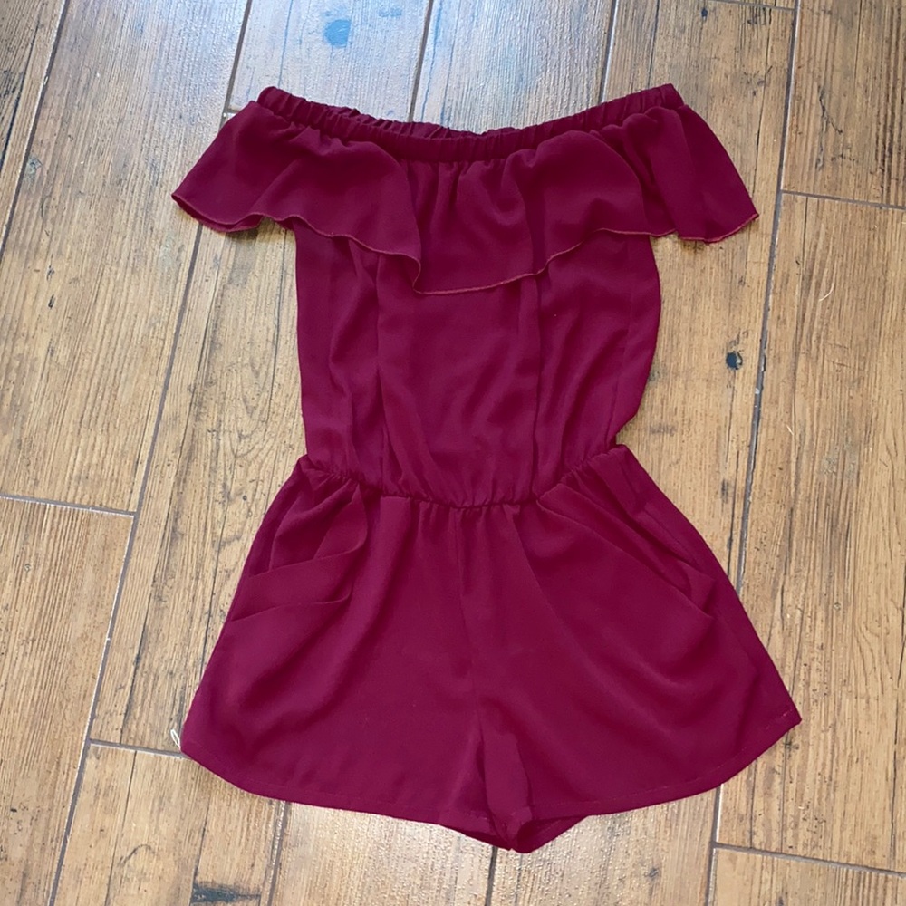 Woman’s Small Burgundy Romper